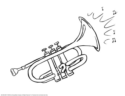 Trumpet Cartoon Drawing at GetDrawings | Free download