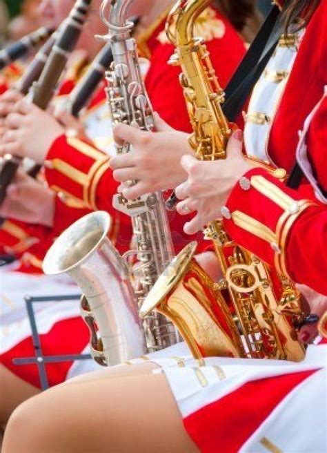 Girl Brass Band in red uniform | Brass band, Band geek, Sound of music