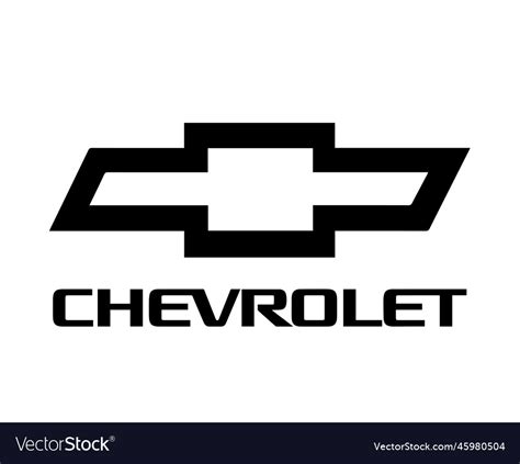 Chevrolet brand logo car symbol with name black Vector Image