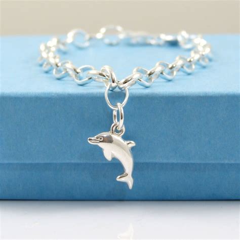 Sterling Silver Bracelet with Silver Dolphin Charm