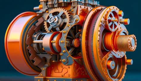 Close Up of Mechanical Device with Gears. Generative AI Stock ...