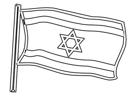 Dibujo de bandera de Israel Para Colorear - Img 22930