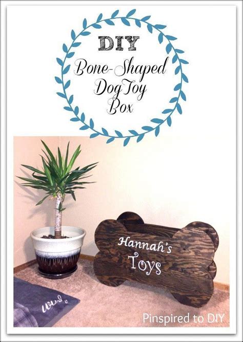 Free woodworking plans for building this DIY Dog Toy Box that is shaped ...