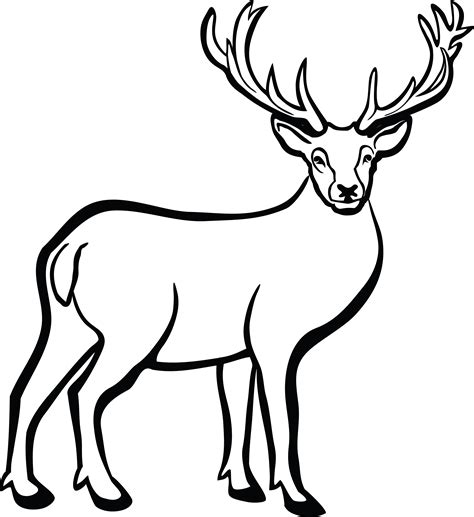 Free Clipart Of A buck deer