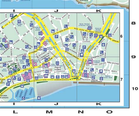 Madeira map - Funchal street map with hotel indication