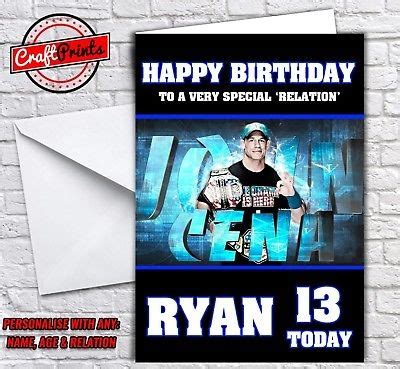 20+ John Cena Birthday Card Templates Editable Design - Candacefaber