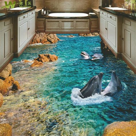 Vinyl Flooring Self Adhesive Wallpaper 3D Floor Sticker - Wall Sticker ...