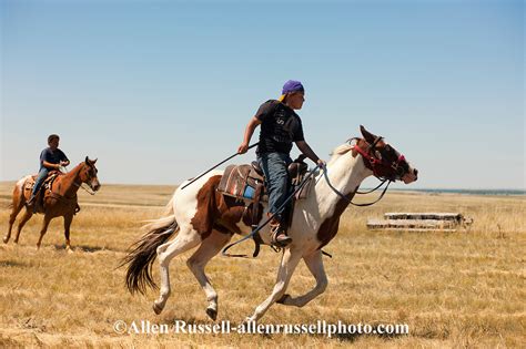 Kids riding horses on Fort Belknap Indian Reservation, in Montana ...