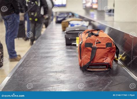 Baggage Claim Luggage Conveyor Belt at Airport Stock Photo - Image of ...