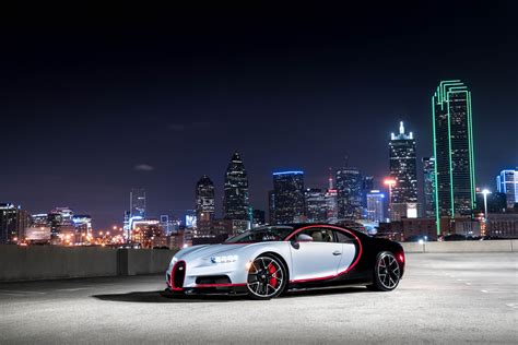 Download Supercar Night Car Bugatti Vehicle Bugatti Chiron HD Wallpaper