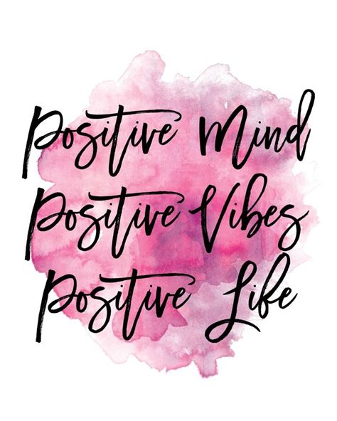 Mailed Print / Positive Mind Positive Vibes Positive Life / | Etsy ...