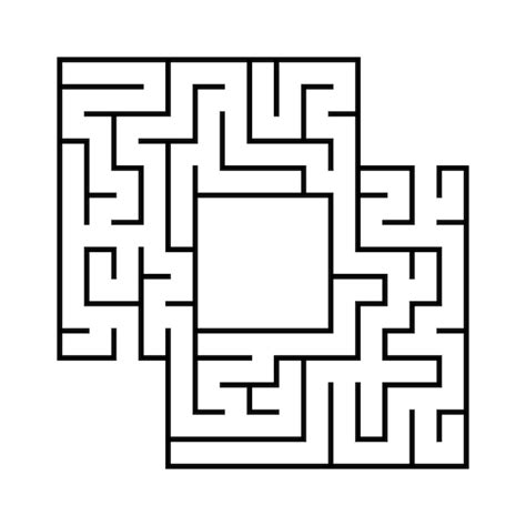 Premium Vector | Square maze game for kids funny labyrinth education ...