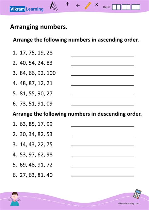 Download arranging numbers in ascending order, and descending order ...