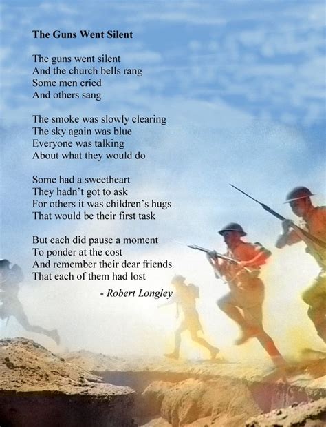 The Guns Went Silent | Inspirational poems, Poetry books, Soldier poem