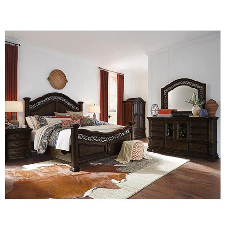 Aurora Dark Brown 4-Piece Queen Bedroom Set | El Dorado Furniture