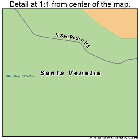 Santa Venetia California Street Map 0670154