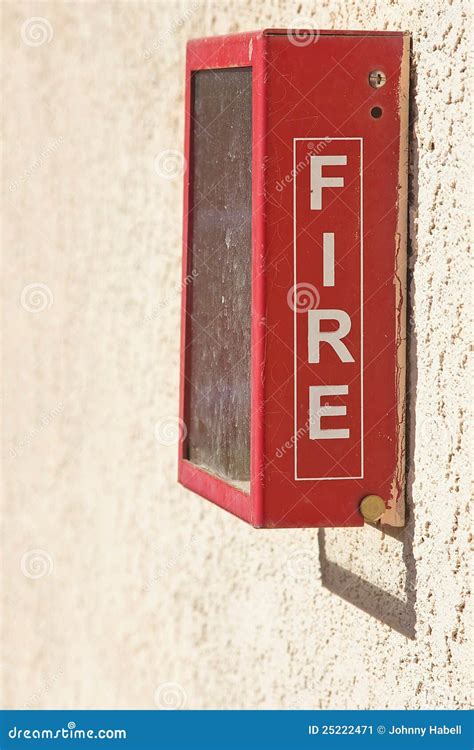 Red Fire Alarm Box Stock Image - Image: 25222471