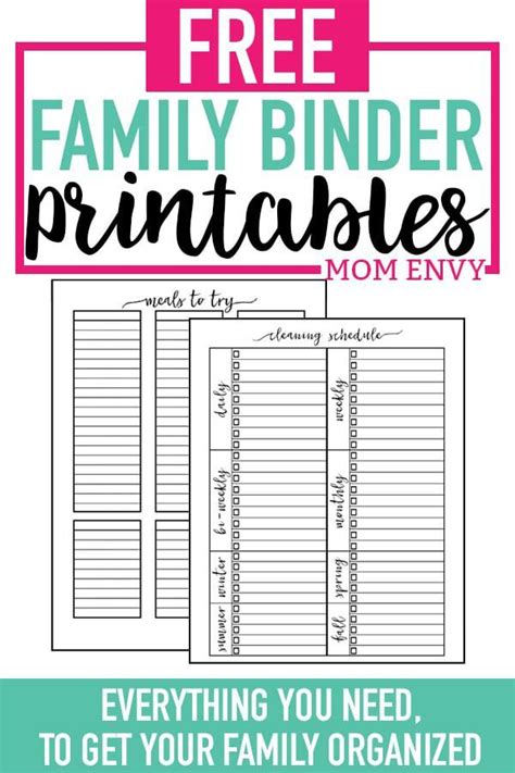 Home Organization Printables - Free Printable Home Organization ...