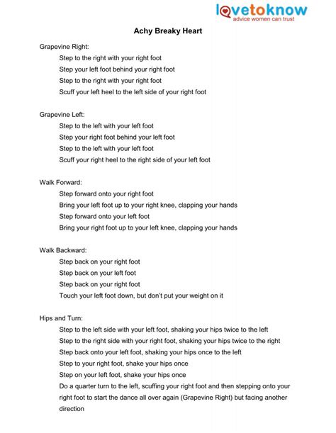 Achy Breaky Heart Line Dance Steps