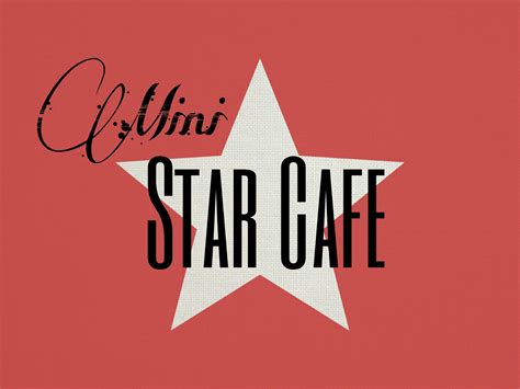 the star cafe logo is shown on a red background