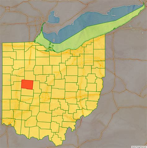 Map of Logan County, Ohio - Thong Thai Real