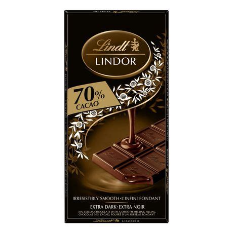 Lindt LINDOR 70% Cacao Dark Chocolate Bar, 100 Grams | Walmart Canada