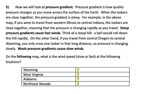 Solved 5) Now we will look at pressure gradient. Pressure | Chegg.com