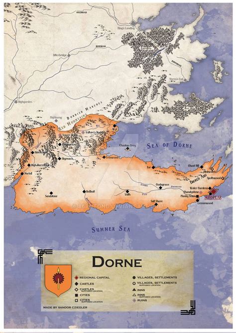 Game Of Thrones Map Dorne Ad Orders $35+ Ship Free.