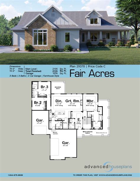 1 Acre House Plans in 2020 | Farmhouse house, Farmhouse style house ...