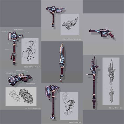 Hunt Pass: Clear Skies - All 7 Weapon Transmog Concept Art : r/dauntless