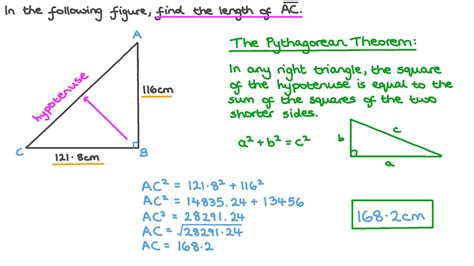 Question Video: Solving for the Hypotenuse of a Right-Angled Triangle ...