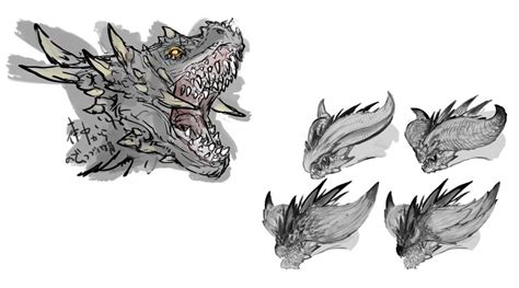 Nergigante Head Concept Artwork from Monster Hunter: World #art # ...