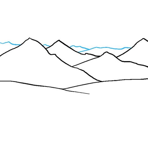 How to Draw Mountains - Really Easy Drawing Tutorial | Mountain drawing ...