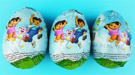 Go Diego Go and Dora the Explorer Surprise Eggs Opening - Dora Marquez ...