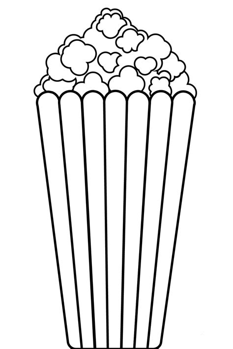 Popcorn Emoji coloring page - ColouringPages