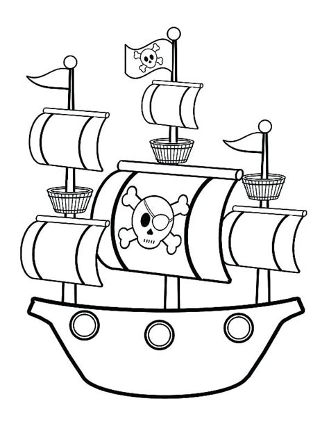 Pirate Ship Printable Template