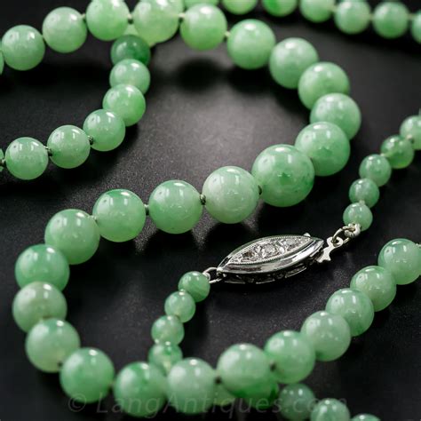 Vintage Jade Bead Necklace