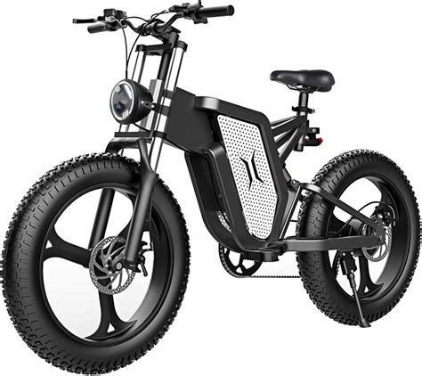 DEEPOWER X20 Electric Bicycle, 20" x 4.0 Fat Tire Electric Bike with ...