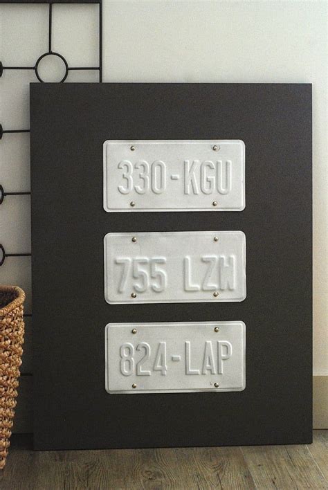 DIY License Plate Wall Art - The Crafty Blog Stalker