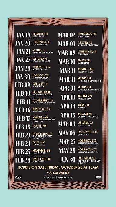 Old Dominion Tour 2023: Tickets, presale, where to buy, dates, and more