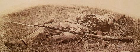 Federal soldier disembowelled by a shell- in the wheatfield Gettysburg ...