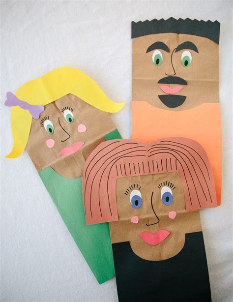 DIY Paper Bag Puppets - Playfully