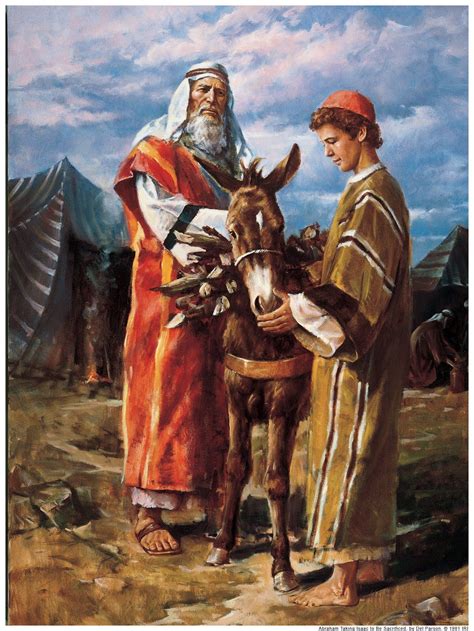 Abraham Isaac Sacrifice Mormon | Bible art, Biblical art, Lds art