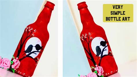 Bottle Art / Simple And Easy Bottle Painting Ideas /Easy Bottle Art ...