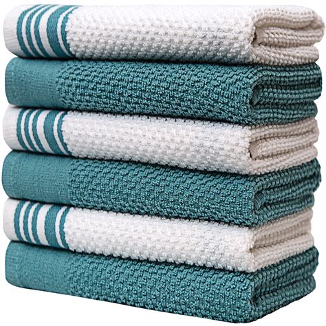 Premium Kitchen Towels (16”x 28”, 6 Pack) – Large Cotton Kitchen Hand ...