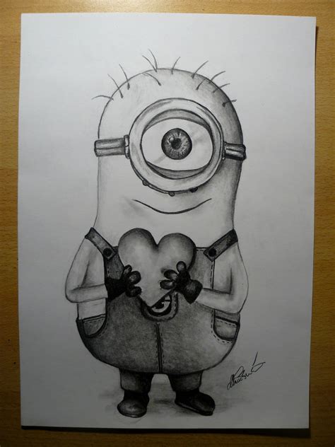 Cute minion - By @klarawalkova | Minion art, Minion drawing, Minion sketch