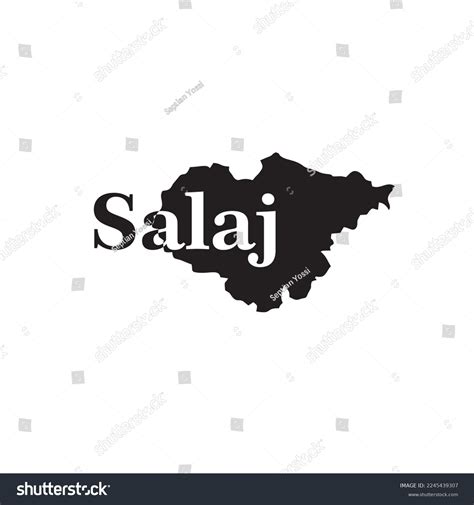 Salaj Map Black Lettering Design On Stock Vector (Royalty Free ...