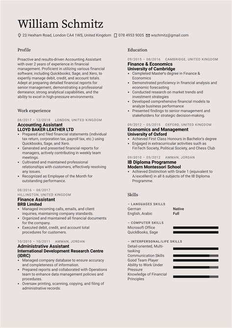 Accounting Assistant Resume Template | Kickresume