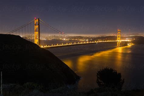 "Golden Gate Bridge At Night" by Stocksy Contributor "Casey McCallister ...