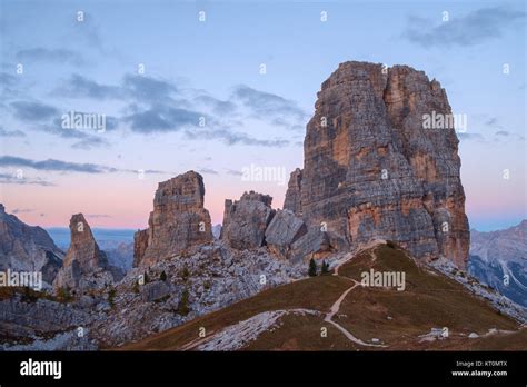 Cinque Torri rock formation Dolomite Alps Stock Photo - Alamy